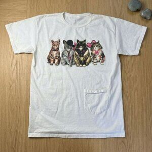 T Shirt 90s Cat Double Sided Love Valentine’s T-shirt